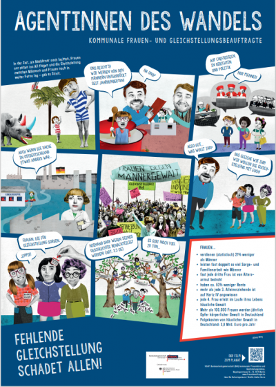 Plakat „Agentinnen des Wandels“  - BAG Kommunaler Frauenbüros und Gleichstellungsstellen